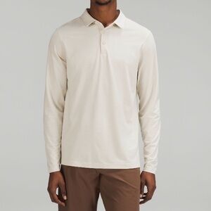Lululemon Evolution Long Sleeve Polo - Heathered Natural
